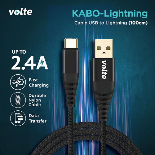 Foto Produk VOLTE KABO LIGHTNING Kabel Iphone / Lightning USB (100cm) dari volte indonesia