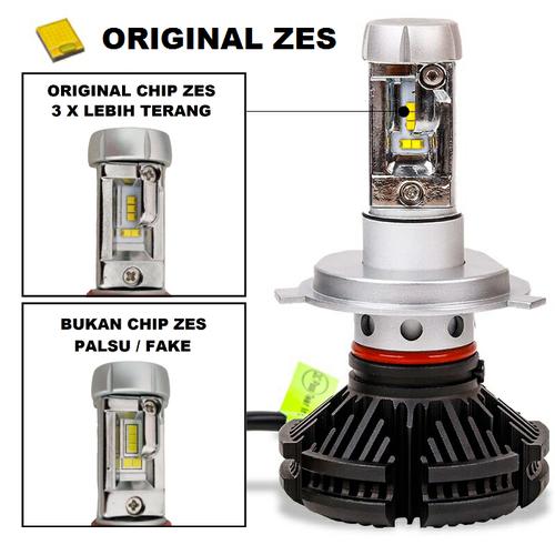 Foto Produk Lampu LED X3 ORIGINAL ZES Mobil H1 H3 H4 H7 H11 HB3 HB4 3 Warna Motor - H11 dari Garuda LED