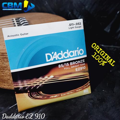 Foto Produk Senar Gitar Akustik Daddario EZ 910 Ukuran 011 85/15Bronze dari CBM Music & Sound Store