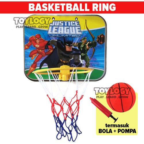 Foto Produk Mainan Olahraga Basketball Papan Ring Bola Basket Jaring Keranjang - Multicolor dari Toylogy