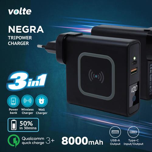 Foto Produk VOLTE NEGRA Tripowe Charger 8000mAh Fast Charging dari volte indonesia