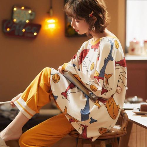 Foto Produk BAJU TIDUR PIYAMA JUMBO SET PP LENGAN PANJANG CELANA PANJANG IMPORT - IkanWarnaWarni, L dari Lovera Official Shop
