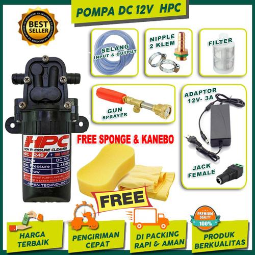 Foto Produk Paket Hemat Pompa DC 12V High Pressure Cleaner Alat Cuci Mobil & Motor dari Toko alat bengkel