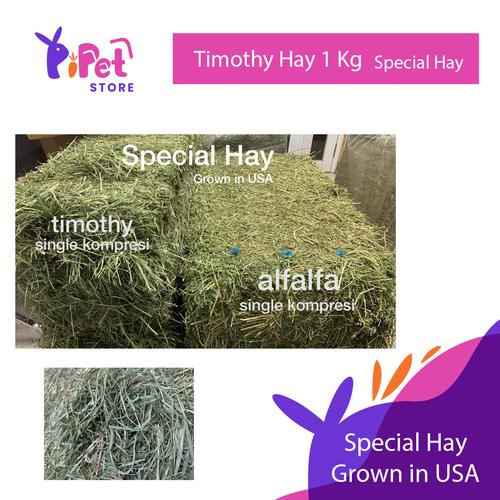 Foto Produk Timothy Hay 1kg Special Hay-Rumput Timothy hay 1 kg makanan kelinci dari Pi PET