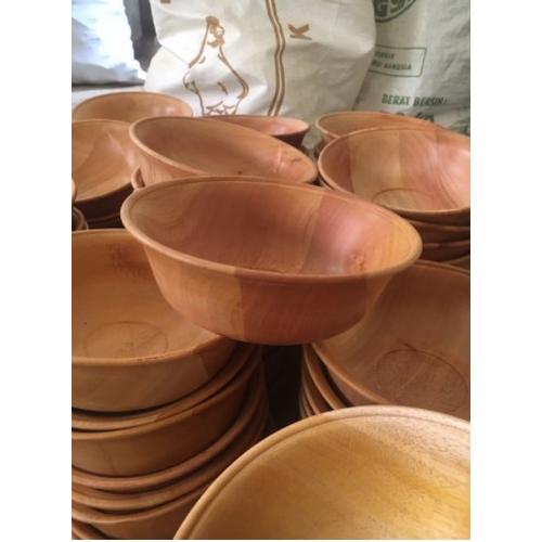 Gambar mangkuk kayu 16cm mangkuk bibir dari kulodereng Kota Batu Tokopedia