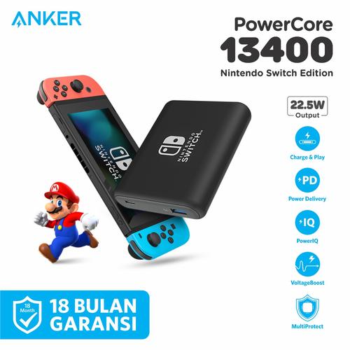 Foto Produk PowerBank Anker PowerCore Nintendo Switch 13400mAh PD Black - A1241 dari Anker Indonesia
