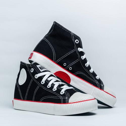 Foto Produk Sepatu Warrior Classic High Cut Black White - Hitam Putih dari yk raya
