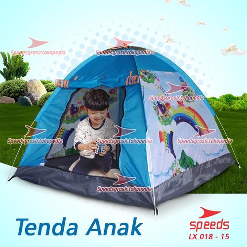 Foto Produk TENDA ANAK KARAKTER KARTUN TERMURAH New 018-15 - Biru dari Speeds Official Store