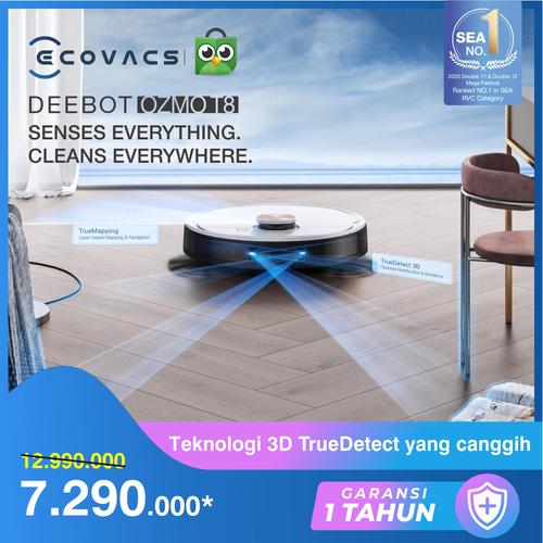 Foto Produk Ecovacs DEEBOT OZMO T8 Robot Vacuum Cleaner Vacum Sapu Pel Vakum Mop dari Ecovacs Indonesia