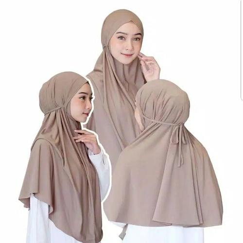 Foto Produk Jilbab Bergo Hijab Instan Kerudung Syari Jersey Tali Non Pet Jumbo - Milo dari MtizFactory
