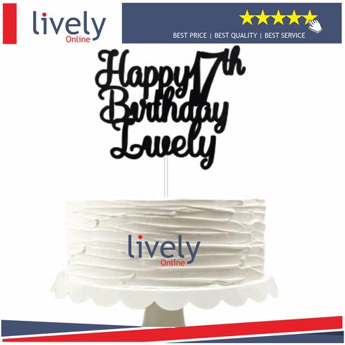 Foto Produk CUSTOM NAMA CAKE TOPPER HIASAN KUE ULANG TAHUN HAPPY BIRTHDAY - satu baris, Gold dari Lively Online Store