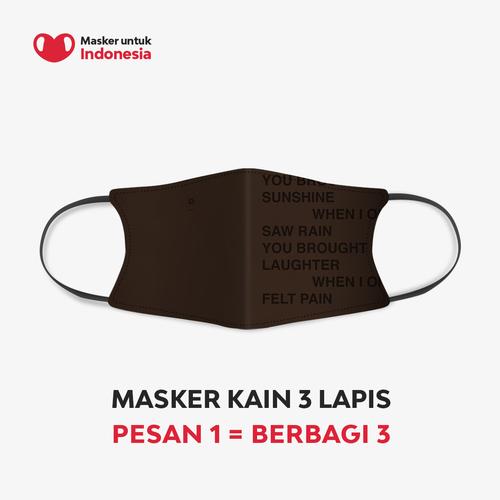 Foto Produk Masker Kain 3 Lapis (3 Ply) Hotel x Masker untuk Indonesia dari Masker untuk Indonesia