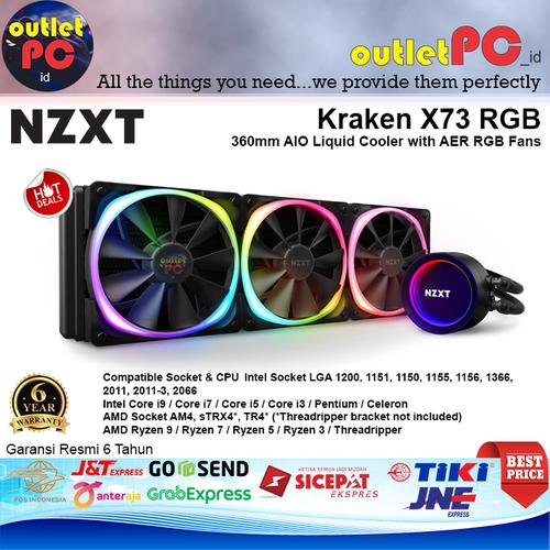 Jual NZXT Kraken X73 RGB 360mm AIO 