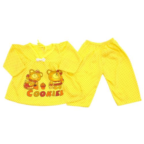 Foto Produk Piyama Bayi Perempuan 6-12 Bulan Motif Bear Cookies - Kuning dari MyJAC Collection