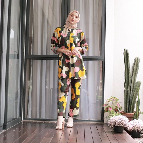 Foto Produk Setelan Piyama Wanita Baju Tidur Lengan Panjang Katun Rayon Fit To XL dari nooma official