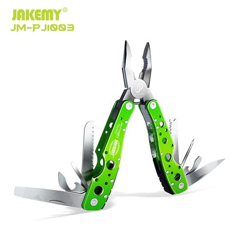 Foto Produk Jakemy JM-PJ1003 9 in 1 Multifunction Outdoor Folding Pliers - Green dari HOUSE SPAREPART