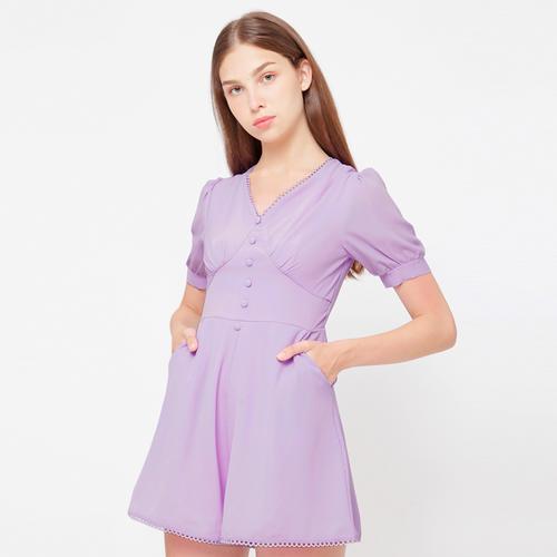 Foto Produk Chocochips - Yuella Romper Lavender - Ungu, M dari Chocochips Official Shop