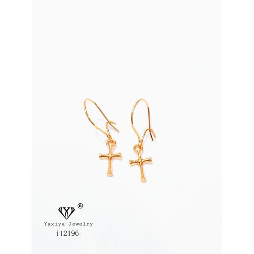 Foto Produk Anting Wanita Model Salib Perhiasan Lapis Emas yaxiya jewelry 619 - model 1 dari YAXIYA JEWELRY