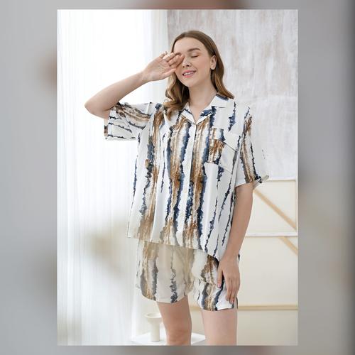 Foto Produk Freyja Set in Sand Beach - Sleepwear / Piyama Baju Tidur Rayon by RAHA dari Raha Sleepwear