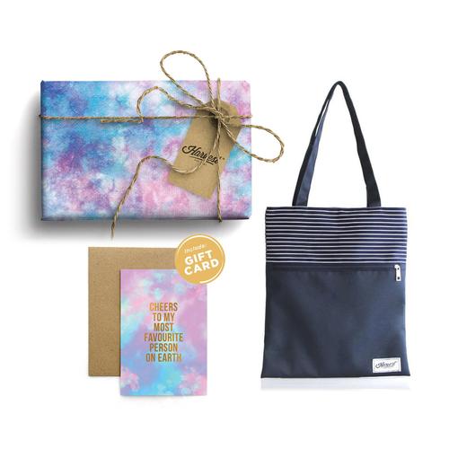 Foto Produk Paket Hadiah Valentine Totebag Pinstripe & Gift Set Harvest - Tie Dye dari Harvest Goods