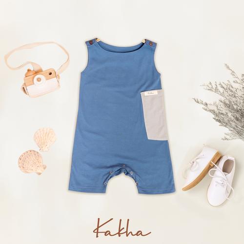 Foto Produk Romper Main Kakha Series (Jumper Bayi - Anak) - Blue, L dari kakhaofficial