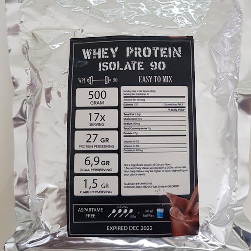 Foto Produk Susu Whey Protein ISOLATE WPI 90 rasa Coklat 500 gram dari JFO