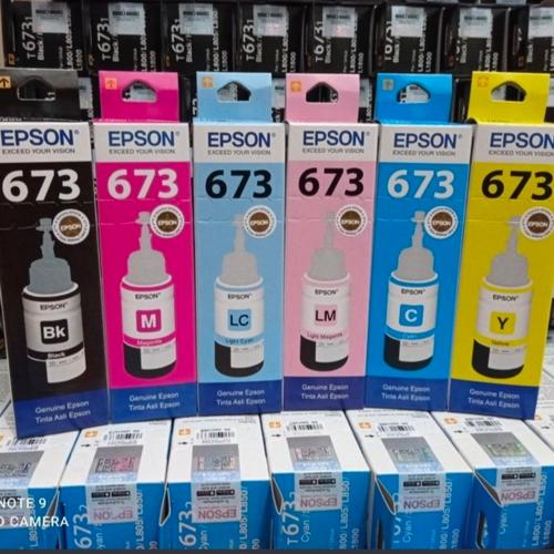 Jual Tinta Epson 673 (B.Y.C.M.LM.LC) 1 paket tinta 673 - Jakarta Selatan -  Permata Computerr | Tokopedia