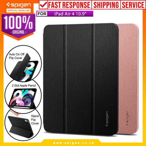 Foto Produk Case iPad Air 4 10.9 Spigen Urban Fit Anti Gores Flip Cover Casing - Black dari Spigen Official