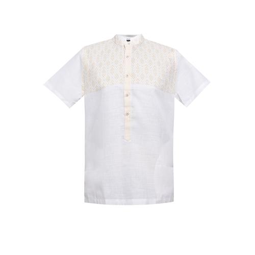 Gambar Manzone Kemeja Koko Lengan Pendek BORVIN-WHITE Modern Fit - S dari Manzone Official Store Jakarta Timur Tokopedia