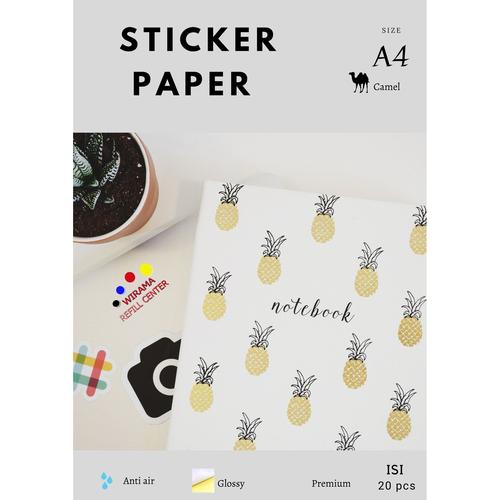 Foto Produk Kertas Sticker Paper Camel Glossy A4 dari Wirama Refill Center