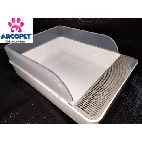 Foto Produk CAT LITTER BOX ARTHACAT - TEMPAT BAK PASIR KUCING BESAR - GOJEK/GRAB - Putih dari Arcopet