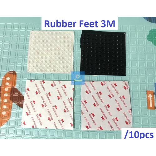 Foto Produk 10pcs Rubber Feet 3M Sticker Karet Kaki Alat Elektronik Laptop Bumper - Hitam dari Omal