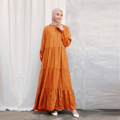 Gambar HOME DRESS POLOS - GAMIS DEWASA BUSUI SEHARI-HARI - BAHAN KATUN RAYON - deep orange dari Lakuyaa hijab Kota Surabaya Tokopedia