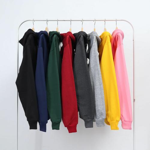 Foto Produk (PROMO) Jaket Polos Sweater Hoodie Zipper Polos Hitam Unisex dari Rumah Baselayer