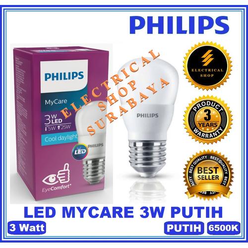 Foto Produk PHILIPS LAMPU LED MYCARE 3W 4W 6W 8W 10W 12W PUTIH KUNING (GROSIR) ORI - LED Mycare 3W, Putih dari Electrical.Shop