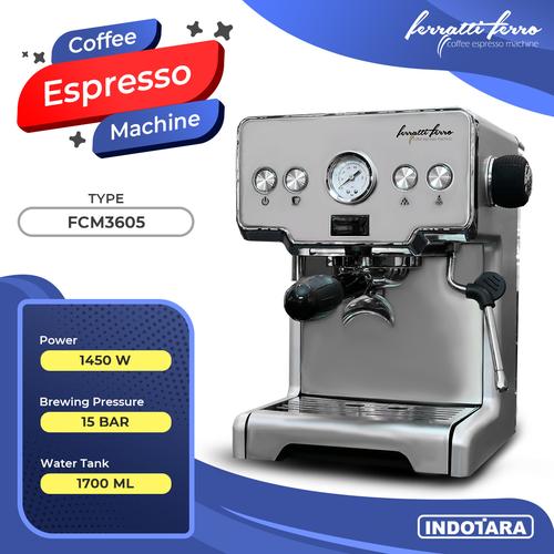 Foto Produk Ferratti Ferro Espresso Machine FCM3605 - Silver dari PT. Indotara Persada