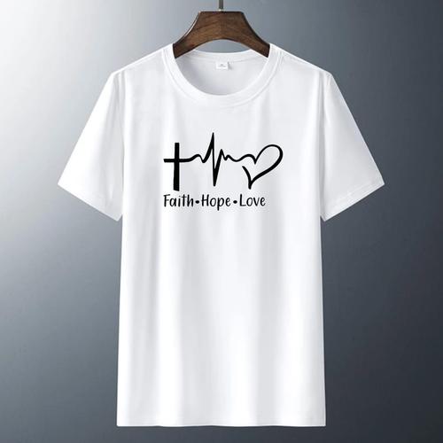 Jual Kaos Distro Rohani Faith Hope Love 