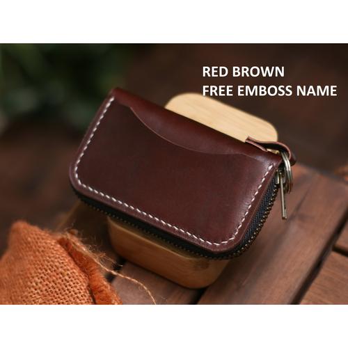 Foto Produk Keyless Key wallet zipper Leather - Red Brown dari Atelier Kr