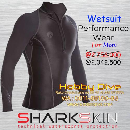 Foto Produk WETSUIT SHARKSKIN PERFORMANCE WEAR TOP MEN - Alat Diving Snorkeling - Hitam dari Hobby Dive