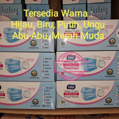 Foto Produk Masker Sensi Headloop (Hijab) 3ply Isi 40 pcs - Biru Muda dari Parfum Preloved Original