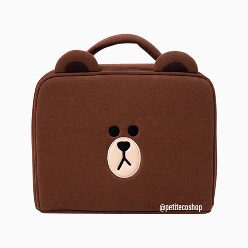 Foto Produk Line Friends Brown Make Up Bag Cosmetic Pouch Tas - Brown Bag dari PetiteCoShop