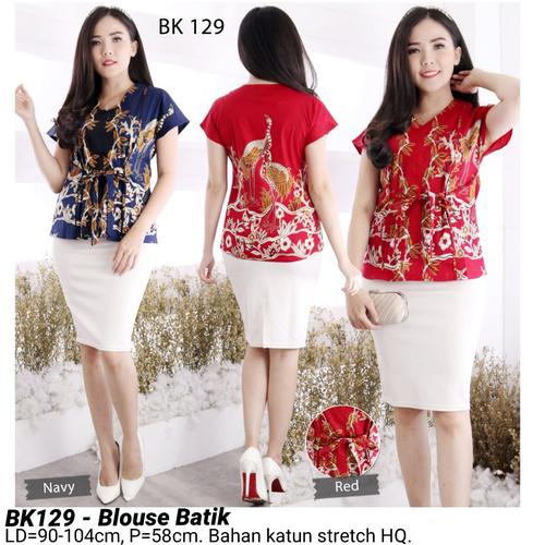Foto Produk BLOUSE BATIK MODERN ATASAN CEWEK ETNIK BAJU FASHION WANITA MURAH ASLI - Navy dari Ace Sakura Fashion