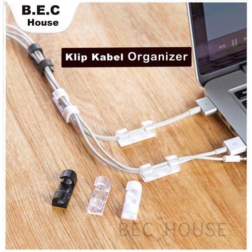 Gambar Klip Kabel Organizer Cable Clip isi 20pcs lem 3M Pengikat Kabel - Transparant, Kecil dari BEC House Official Store Jakarta Barat Tokopedia