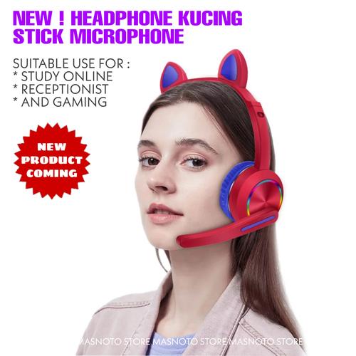 Jual FINGERTIME Headphone Gaming Bluetooth Wireless Meng Cat Ear 04 