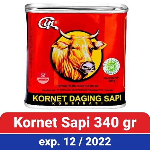 Jual Kornet Sapi Cip 340 Gr Daging Kaleng Corned Beef Bpom Ri Sz Konko Tokopedia
