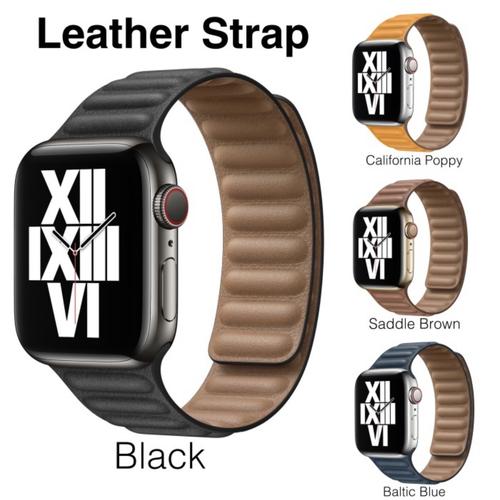 Jual Apple Watch Leather Link Strap Kulit Series SE 6 5 4 3 2 1 PREMIUM -  BLACK, 42mm - Jakarta Selatan - DKD Shop78 | Tokopedia