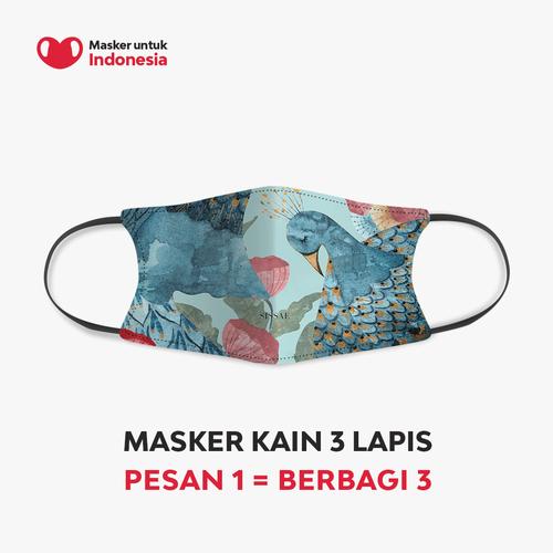 Foto Produk Masker Kain 3 Lapis (3 Ply) Sissae x Masker untuk Indonesia dari Masker untuk Indonesia