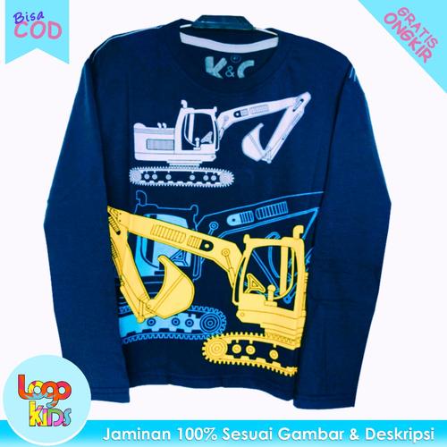 Foto Produk Kaos Anak Murah Lengan Panjang Logokids Cranes Navy Blue 1-10 Tahun - 1 tahun dari logokids