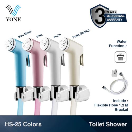 Foto Produk VONE HS-25 Toilet Jet Shower Cebok WC Putih Gading Pink Biru Chrome - Merah Muda dari Vone Sanitary Indonesia