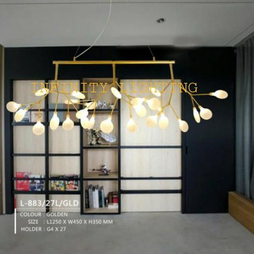 Jual LAMPU GANTUNG RANTING DAUN MINIMALIS 27 LAMPU GOLD - Jakarta Pusat ...